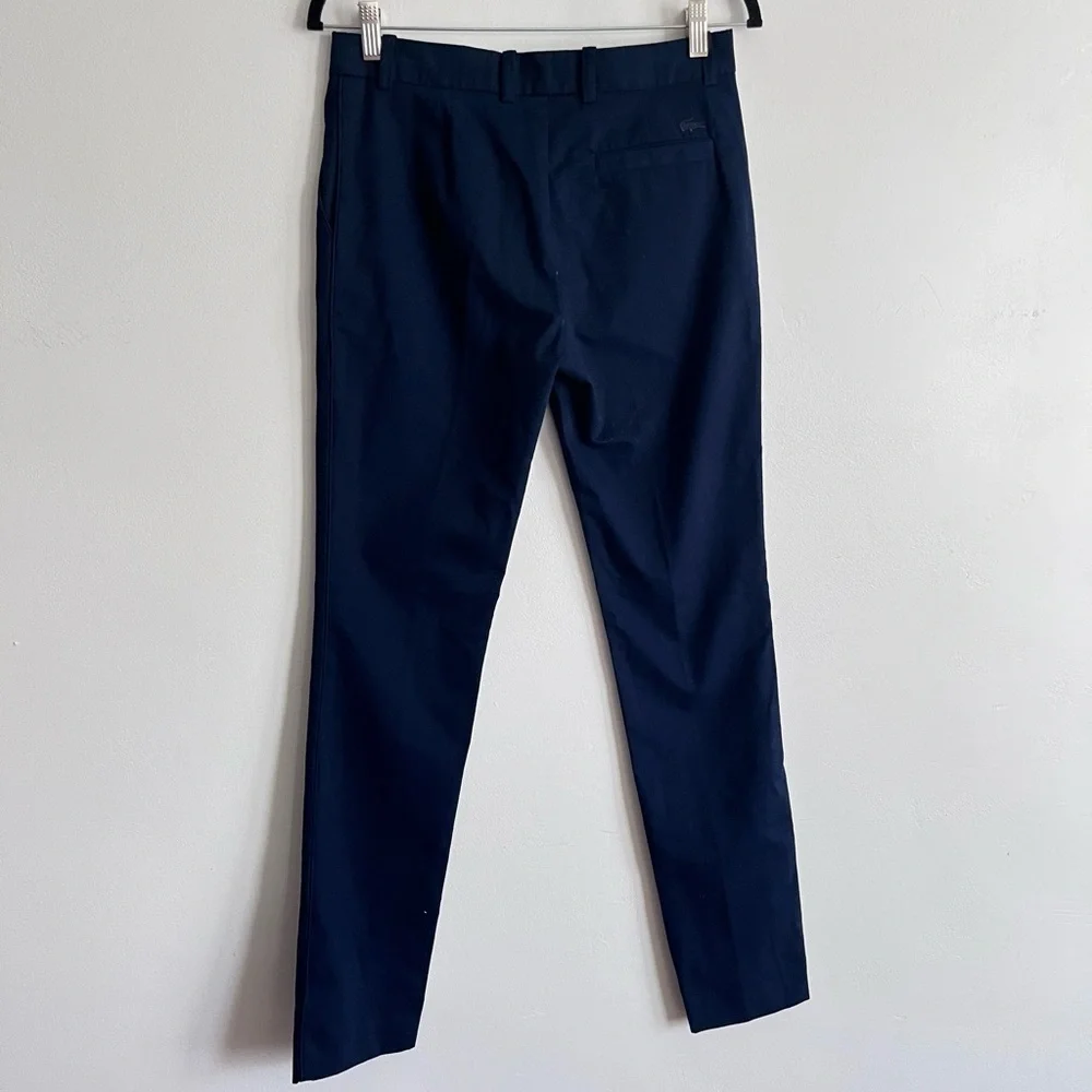Lacoste Blue Cotton Wool Blend Slim Skinny Fit Pants